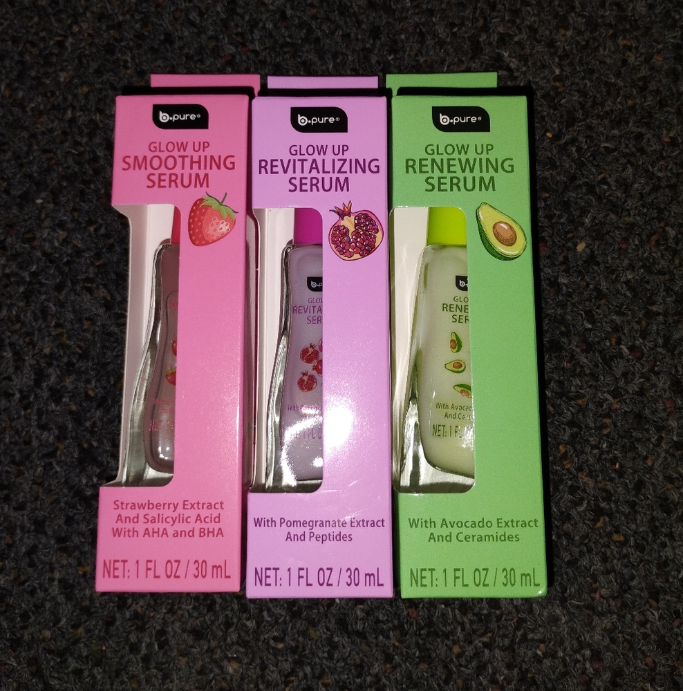 Smoothing Serum Set - Green, Pink, White
